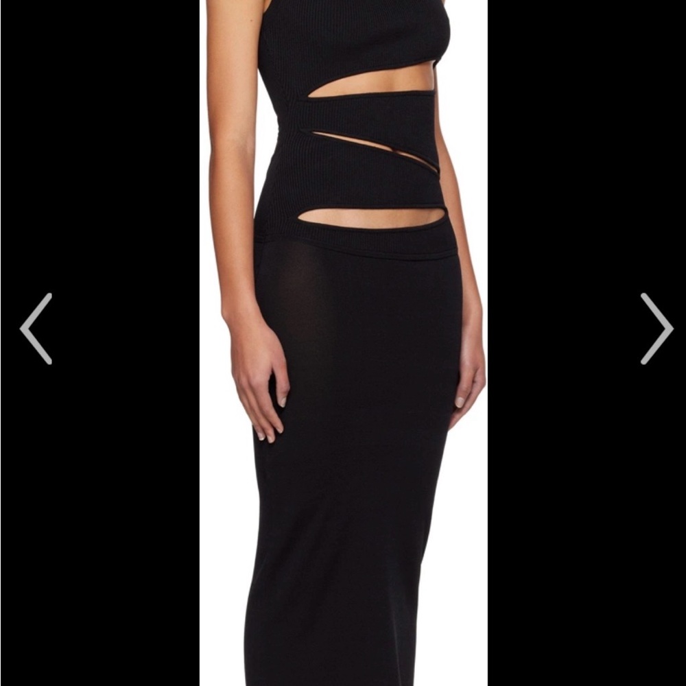 Christopher Esber Elegant black slashed knit dress